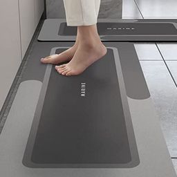 Deoxys Grey 2 Pieces Washable Kitchen Mats-15
