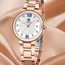 Carlton London Women Dial & SS Bracelet Style Straps Analogue Watch CLWDRGS-004-22