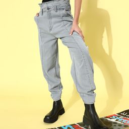 The Roadster Lifestyle Co. Women Stunning Blue High-Rise Tapered Fit Stretchable Jeans-image-25