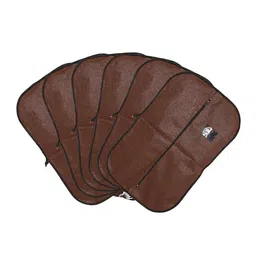 Kuber Industries Men Set Of 6 Brown Embossed Design Foldable Coat Blazer Covers-11