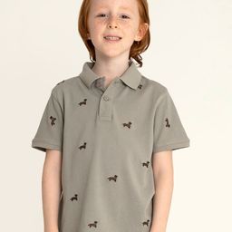 Cherry Crumble Boys Graphic Embroidered Polo Collar Half Sleeves T-shirt-image-65