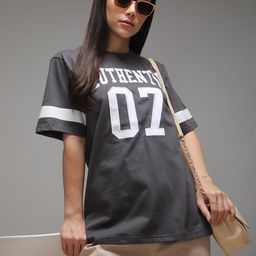 DILLINGER Typography Printed Round Neck Pure Cotton Oversixed T-shirt-image-56