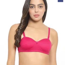 samvar Women Cotton Blue,Pink Padded Non-Wired Lingerie Bra Sport wear Gym Crop Tank Top-picture-3