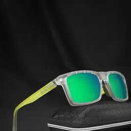 OKNO Unisex Rectangle Sunglasses with Polarised and UV Protected Lens-3