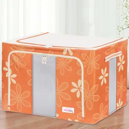 BlushBees Orange & Cream-Color Printed Multi-Utility Wardrobe Organisers-picture-13