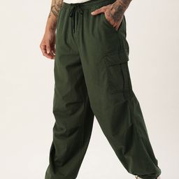 Bene Kleed Men Parachute Fit Cotton Cargos Trousers-image-69