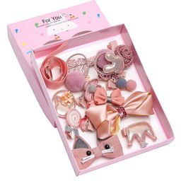 YouBella Pink & Beige Set of 7 and more Embellished Hair Accessory Set-image-42