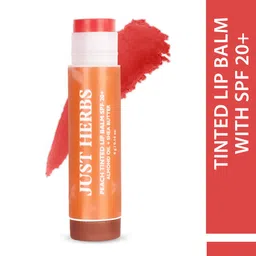 Just Herbs SPF 20+ Peach Tinted Lip Balm with Almond Oil & Shea Butter - 4g-11