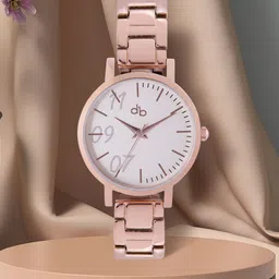 DressBerry Women White Dial & Rose Gold-Toned Straps Analogue Watch DB-SS21-4A-image-31