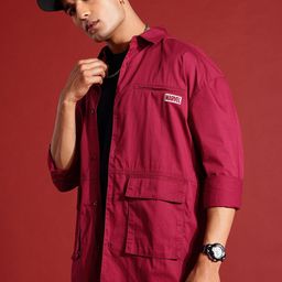 MARVEL STREET Men Pure Cotton Shirt with Box Pockets-image-8
