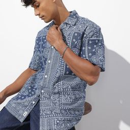 The Roadster Lifestyle Co. Men Classic Printed Pure Cotton Relaxed Fit Denim Casual Shirt-picture-48
