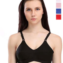 SELFCARE Pack of 5 Cotton Non Padded Cotton Full Coverage Beginners Bra - SN0710-30A-55