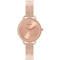 GUESS Women Rose Gold-Toned Embellished Dial & Rose Gold Toned Analogue Watch-GW0022L3-image-78