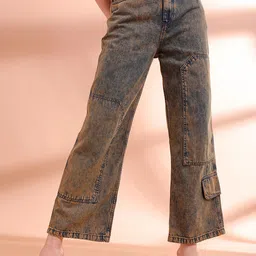 Freehand by The Indian Garage Co Women Relaxed Fit High-Rise Clean Look Jeans-image-69