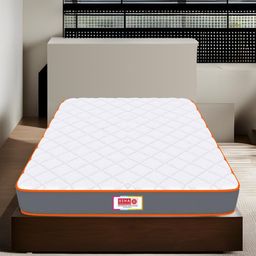 USHA SHRIRAM Grey & White Quilted Cotton Orthopedic King Size Mattress-image-92