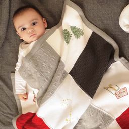 MiArcus Unisex Kids White & Red Checked Summer 210 GSM Blanket-7