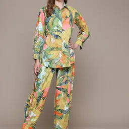 Readiprint Fashions Pure Cotton Ethnic Printed Shirt & Trouser Co-ord Set-image-74