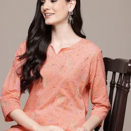 Readiprint Fashions Women Ethnic Motifs Printed Pure Cotton Kurta with Trousers-26