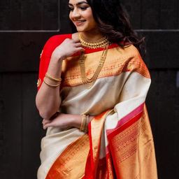 AMRUTKALA SAREES Ethnic Motifs Woven Design Zari Banarasi Saree-picture-12
