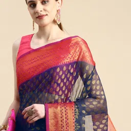 Winza Designer Woven Design Zari Pure Chiffon Banarasi Saree-picture-34