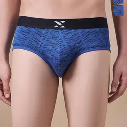 Masch Sports Pack Of 3 Geometric Printed Anti-Microbial Briefs BRF-3-PRT-EI-BLU-BLU-BLU-picture-18