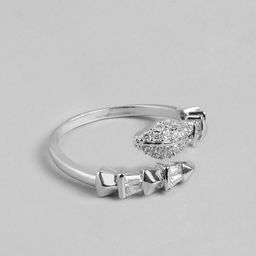 DressBerry Women Stone-Studded Snake-Shaped Adjustable Finger Ring-image-44