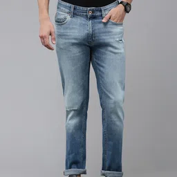 SPYKAR Men Rover Mildly Distressed Light Fade Stretchable Jeans-image-5