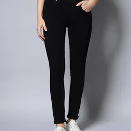 High Star Women Slim Fit High-Rise Clean Look Stretchable Jeans-34