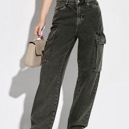 SHOWOFF Women Denim Comfort Wide Leg Light Fade Acid Wash Jeans-image-55