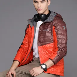 Columbia Men Colourblocked Insulator Outdoor Platinum Peak Hooded Puffer Jacket-13