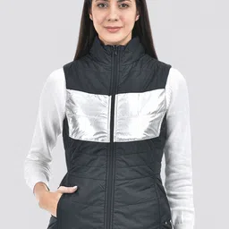 Numero Uno Colorblocked Stand Collar Reversible Padded Jacket-32