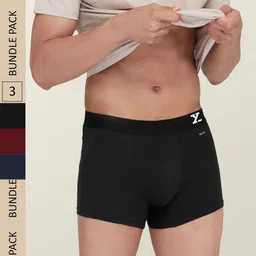 XYXX Men Pack of 3 Aero Super Combed Cotton Moisture Absorbent TrunksXYTRNK3PCKN542-21