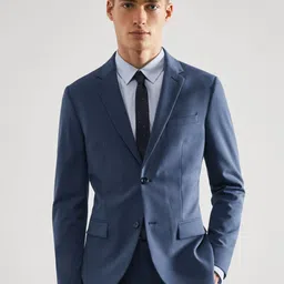 MANGO MAN Super Slim Fit Notched Lapel Formal Single-Breasted Blazers-image-87