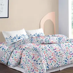 MYTRIDENT White & Blue Pure Cotton Mild Winter Double King Bedding With 2 Pillow Covers-49