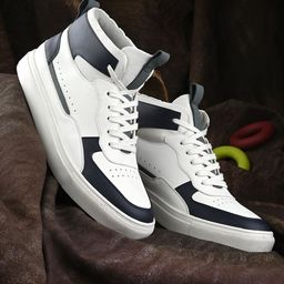 Harvard Men White & Blue Colourblocked Comfort Insole Lightweight Contrast Sole Sneakers-image-67