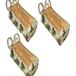 atorakushon Cream & Red 3 Pieces Reusable Travel Shoe Storage Organisers-43