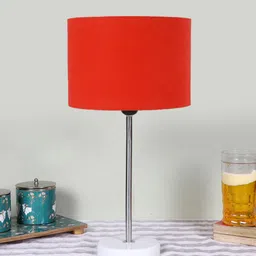 Devansh Orange Wooden & Cotton Cylinder Table Lamps-image-59