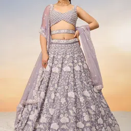 panchhi Embroidered Semi-Stitched Lehenga & Unstitched Blouse With Dupatta-picture-16