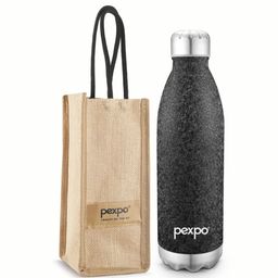 Pexpo Black Stainless Steel 24 Hrs Hot and Cold Water Bottle 1.8 L-14