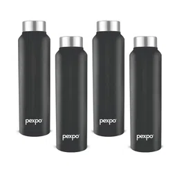 Pexpo Black 4 Pieces Stainless Steel Leak-Proof Water Bottle 1 Ltr-image-39