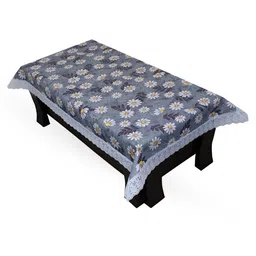 CASA-NEST Black & Grey Printed Rectangular Waterproof 4 Seater Table Cover-3