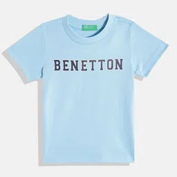 United Colors of Benetton Boys Pure Cotton Brand Logo Printed T-shirt-image-97