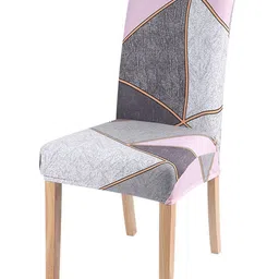 HOUSE OF QUIRK Grey Printed Stretchable Removable Chair Cover-image-99