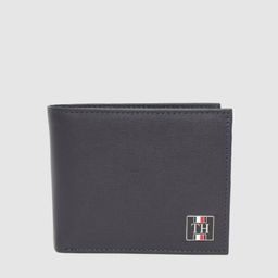 Tommy Hilfiger Men Navy Blue Textured Two Fold Leather Wallet-image-97