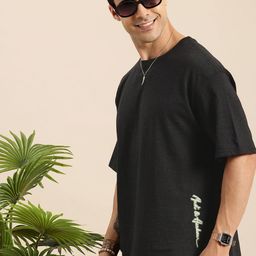 Mast & Harbour Relaxed Fit Round Neck T-shirt-image-76