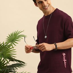 Mast & Harbour Drop-Shoulder Sleeves Relaxed Fit Knitted T-shirt-image-42