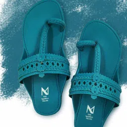 THE MADRAS TRUNK Women Braided Handcrafted Kolhapuri One Toe Flats-image-65