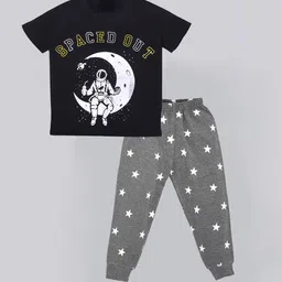 BAESD Kids Printed Round Neck Pure Cotton T-Shirt With Jogger-image-75
