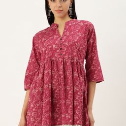 BAPS Ethnic Motifs Printed Pure Cotton Kurti-picture-42