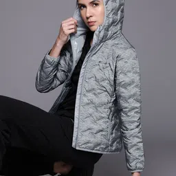 Columbia Women Delta Ridge Down Hooded Full Sleeve Trekking-Hiking Jacket-40